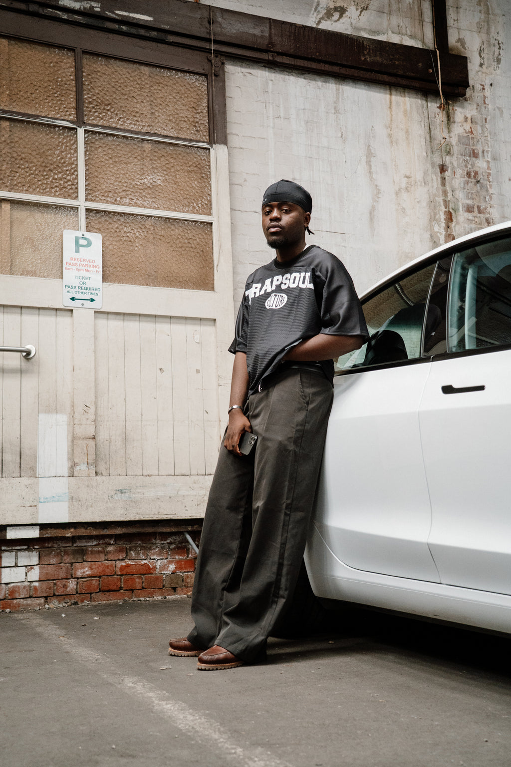 BOX FIT JERSEY - [BLACK & WHITE]