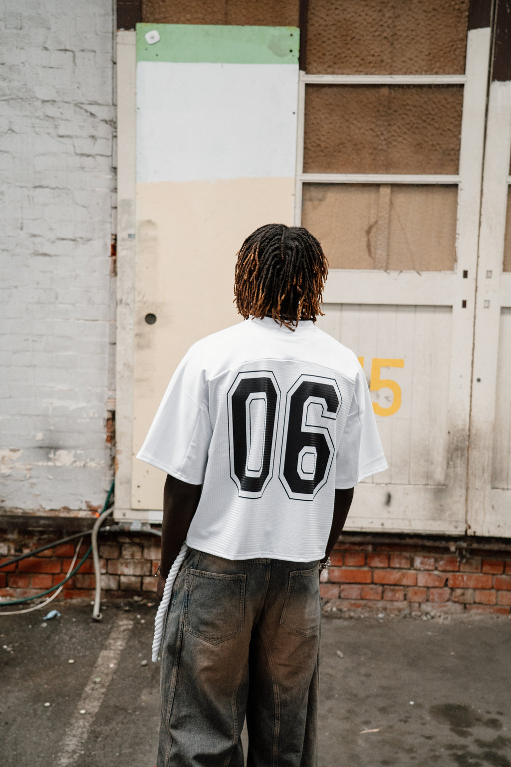 BOX FIT JERSEY - [WHITE & BLACK]