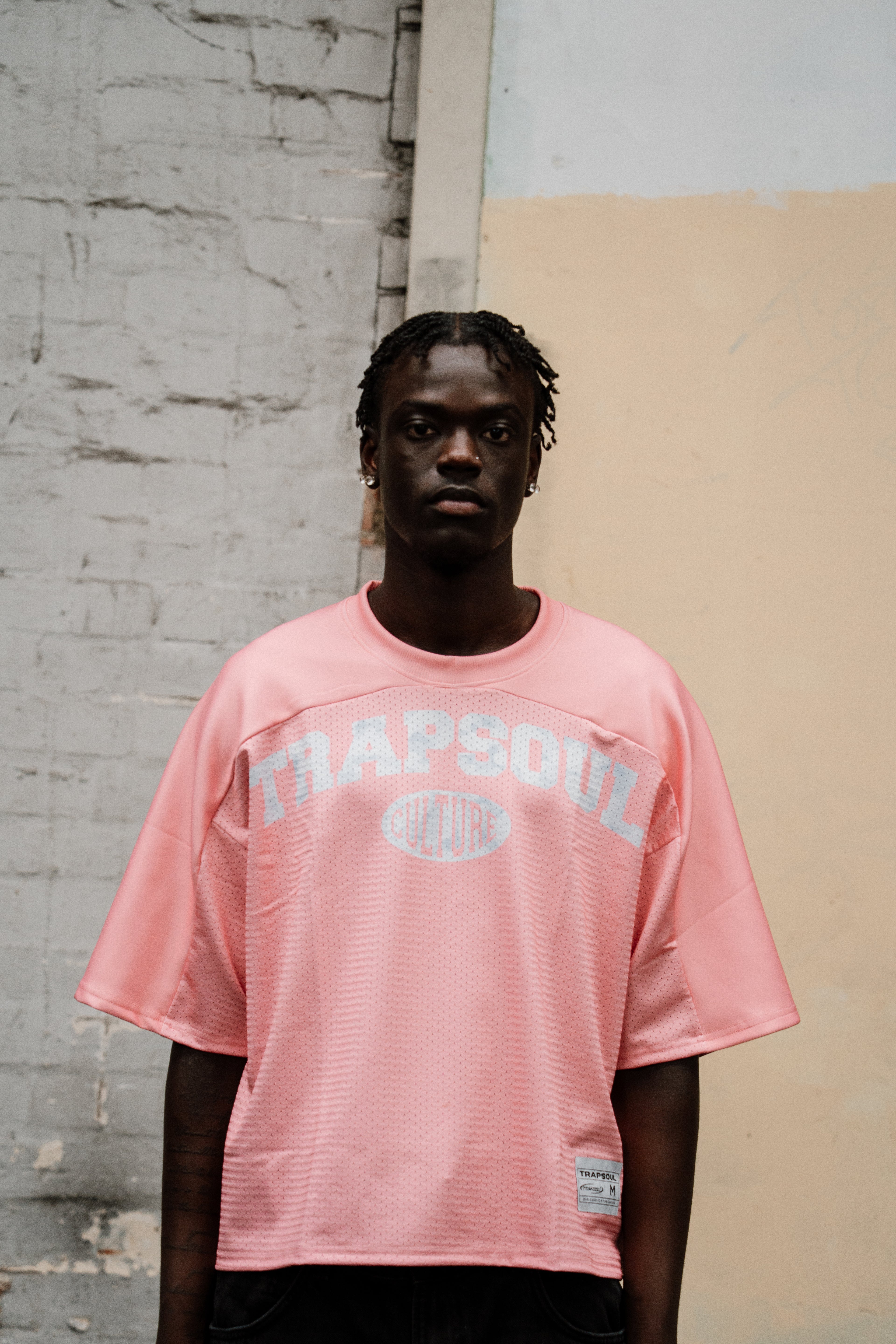 BOX FIT JERSEY - [PINK & WHITE CAMO]