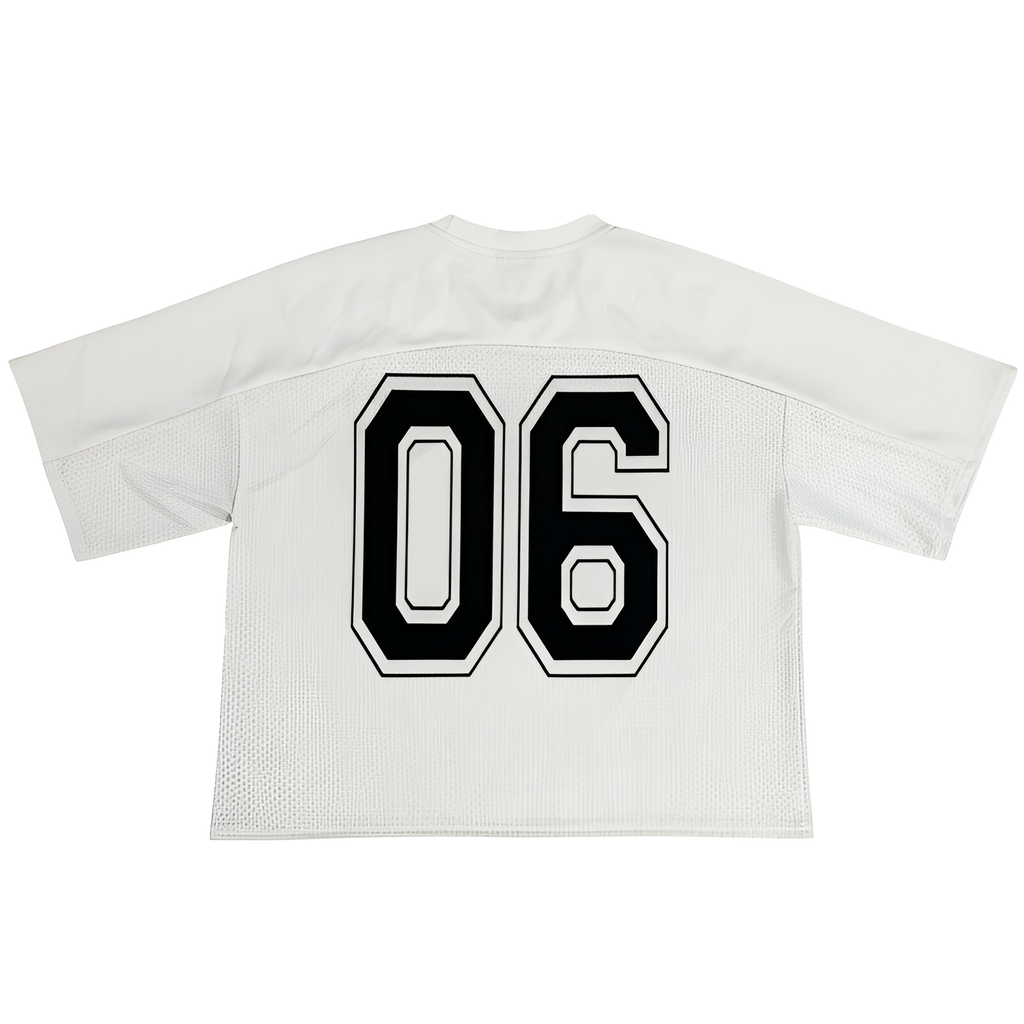 BOX FIT JERSEY - [WHITE & BLACK]