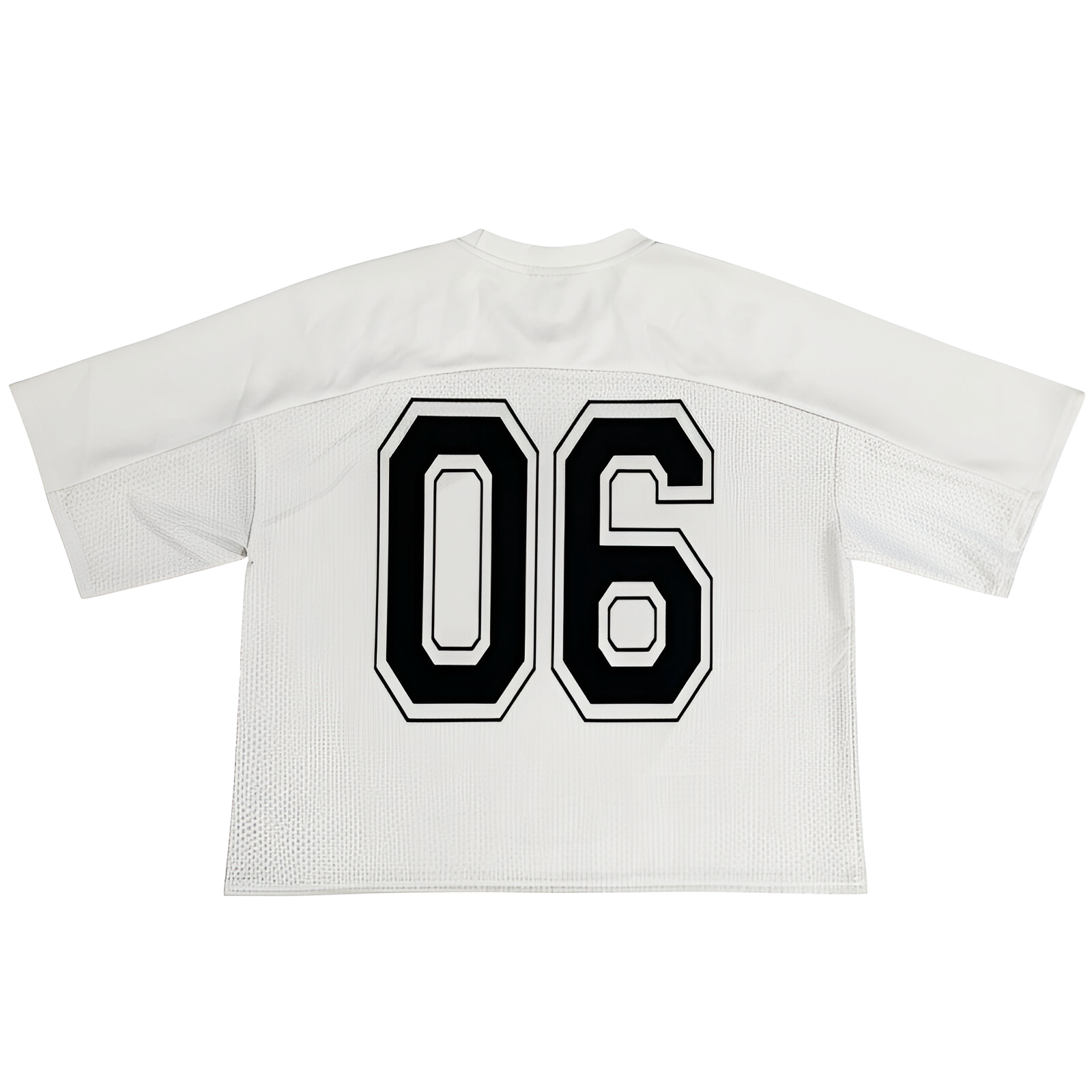 BOX FIT JERSEY - [WHITE & BLACK]